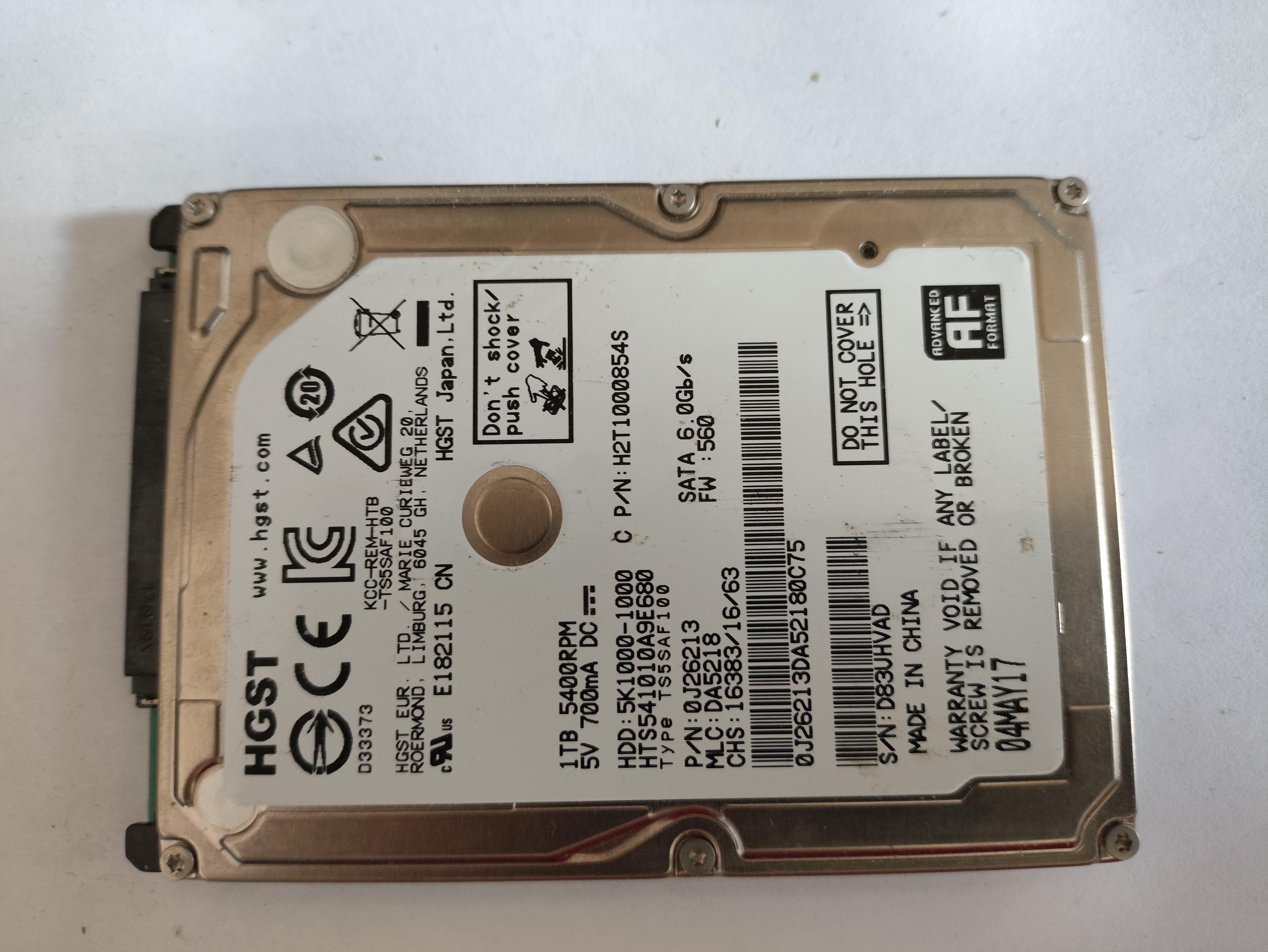 2,5" Merevlemez - Seagate Barracuda 1 TB v2